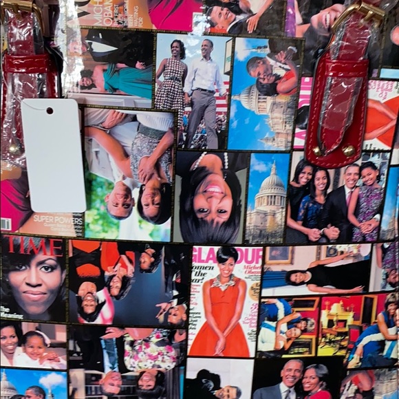 MICHELLE OBAMA Tote Bag Shiny Patent Leather - Picture 5 of 13